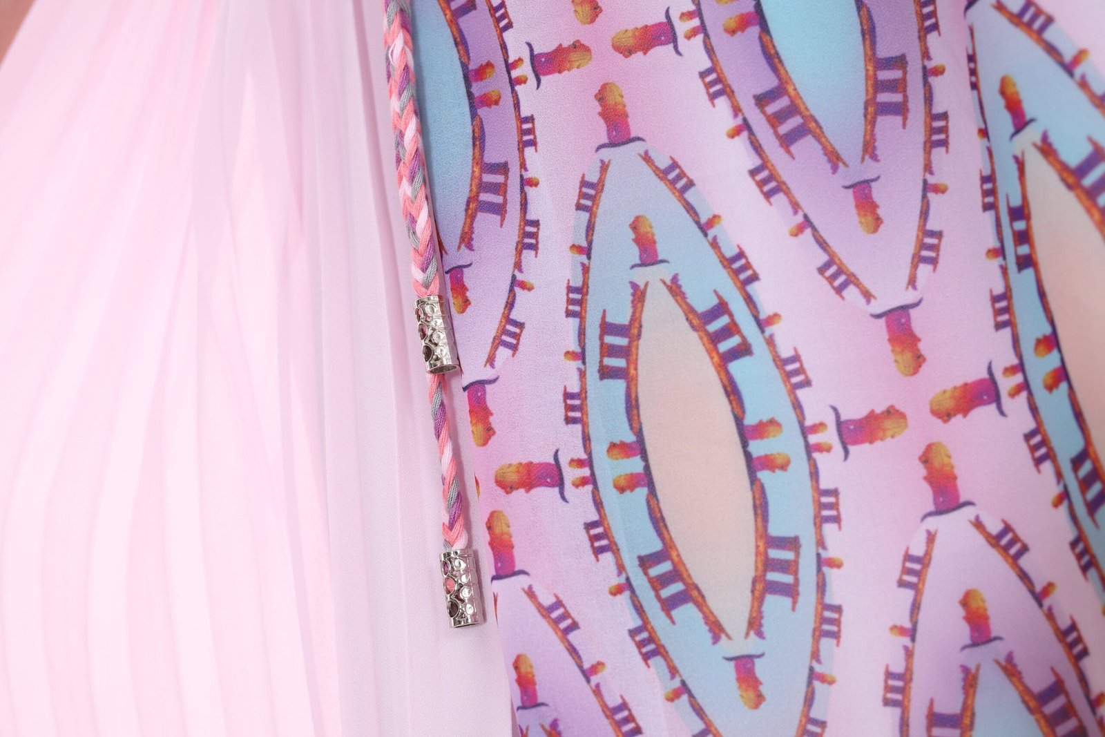 Katherine 濱海灣金沙垂直印花百褶連衣裙:圖片 9